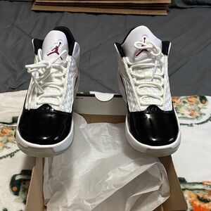 Nike Black and White Sneakers with Red Accents